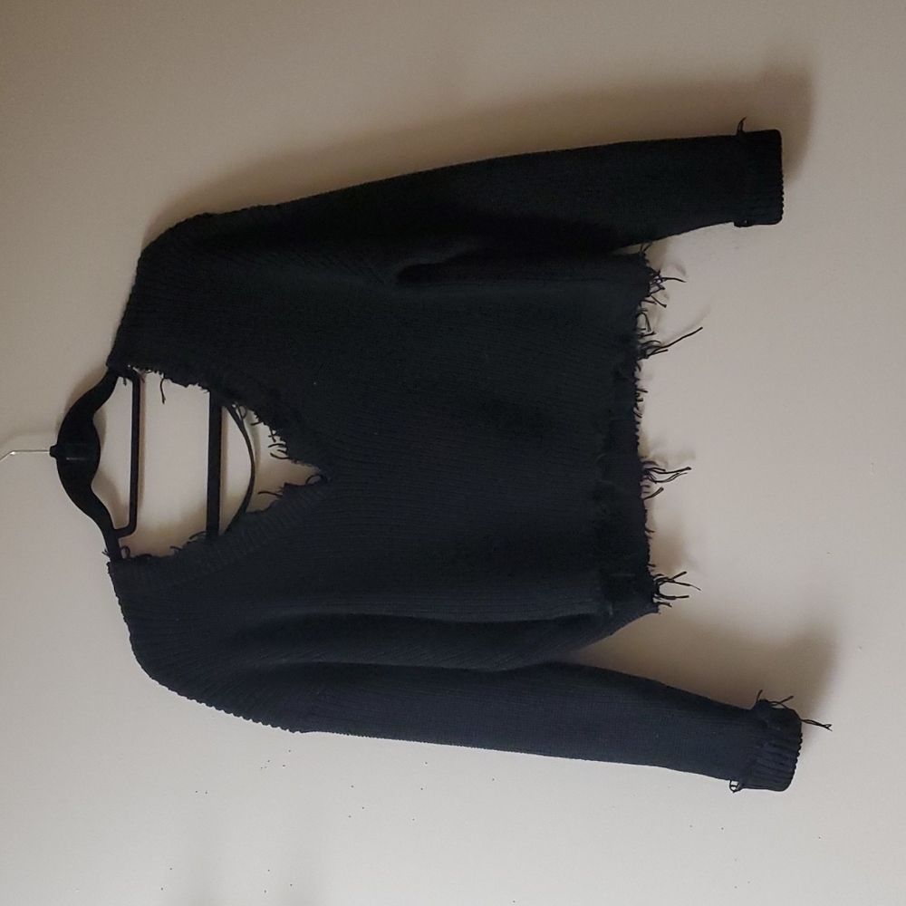 Distressed Knitted Sweater